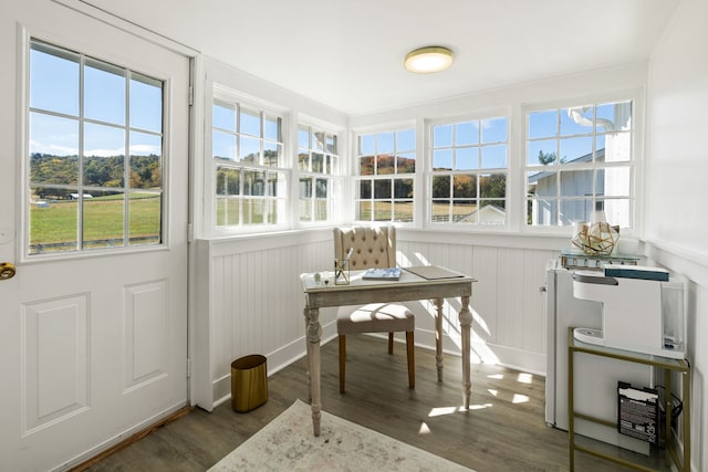 view of sunroom