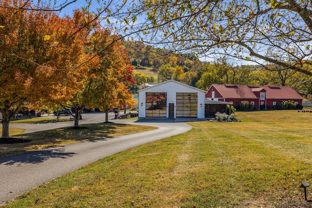 view of front of house with a front lawn