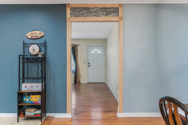 entryway featuring light hardwood / wood-style floors