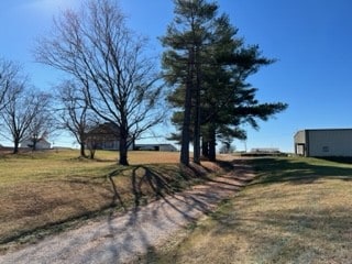 view of yard featuring a rural view