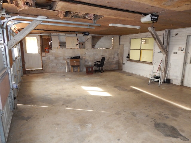 view of basement