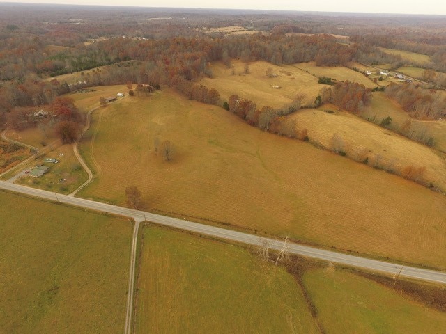 drone / aerial view with a rural view