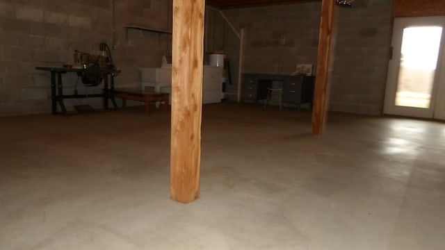 view of basement