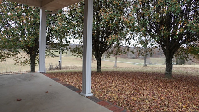 view of yard with a patio area