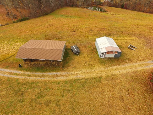 drone / aerial view featuring a rural view