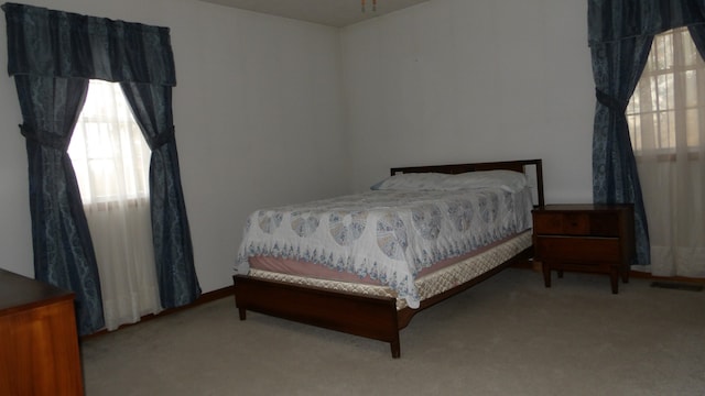 view of carpeted bedroom