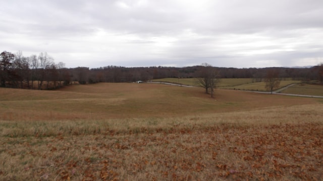 exterior space with a rural view