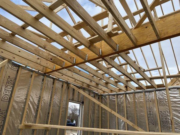 view of unfinished attic