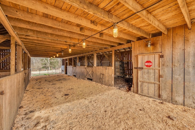 view of horse barn