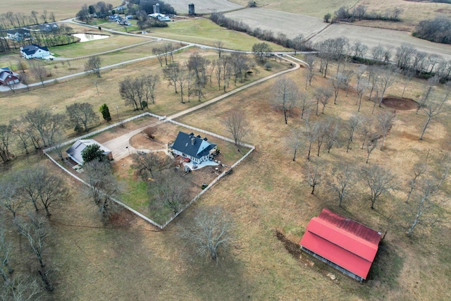 drone / aerial view with a rural view