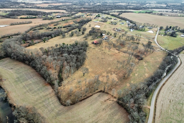 bird's eye view featuring a rural view