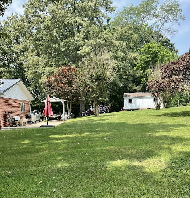 view of yard featuring a patio