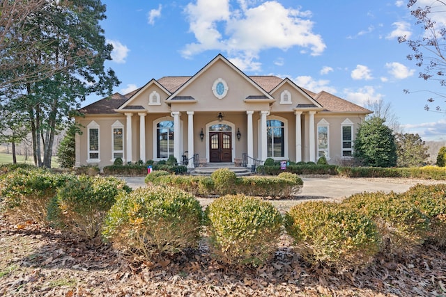 view of front of home with covered porch