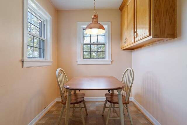 dining area featuring a healthy amount of sunlight