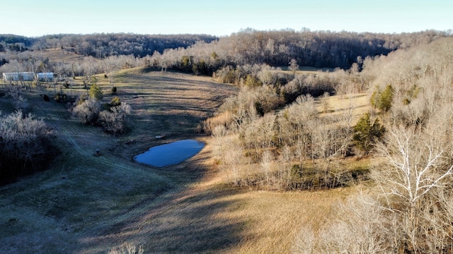 bird's eye view with a rural view