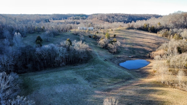 aerial view with a rural view