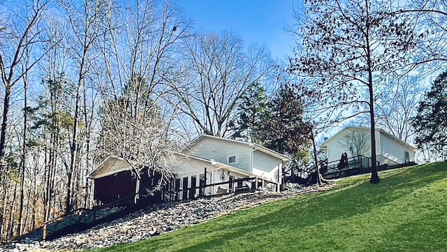 exterior space featuring a yard