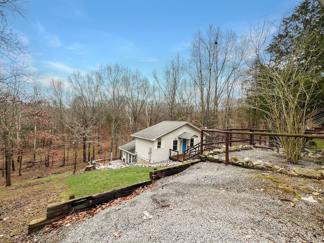 exterior space with covered porch