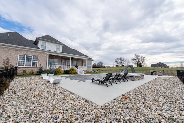 exterior space featuring a fire pit