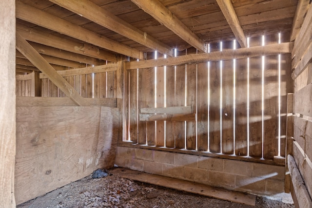 misc room featuring wooden ceiling