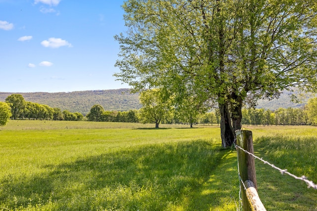 exterior space with a rural view