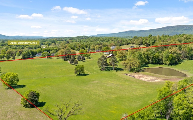 view of property's community featuring a water and mountain view