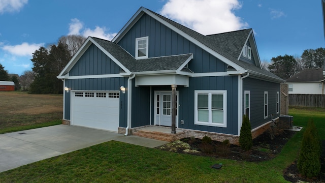 view of front of house with a front yard and central air condition unit