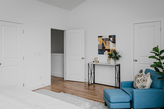 living area featuring light hardwood / wood-style floors