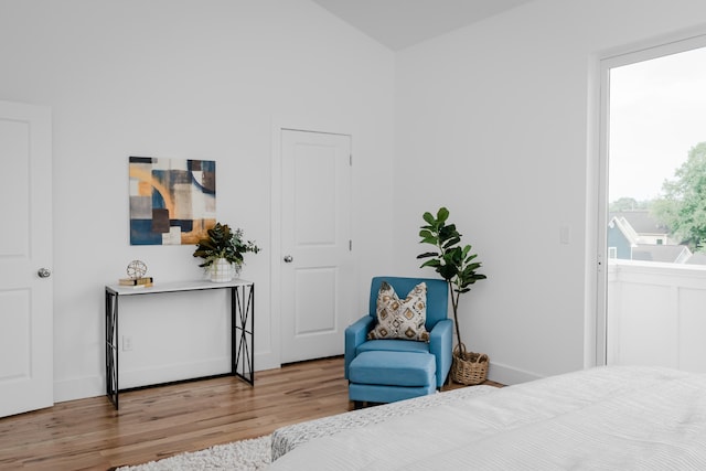 bedroom featuring wood-type flooring