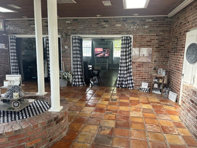 interior space featuring covered porch