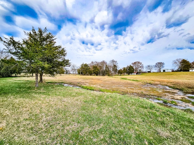 view of yard featuring a rural view