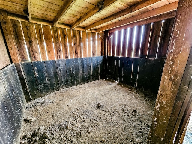 misc room featuring wood ceiling