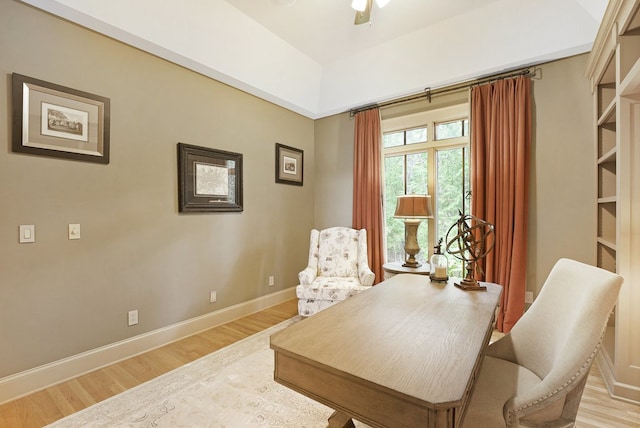 living area featuring light hardwood / wood-style flooring