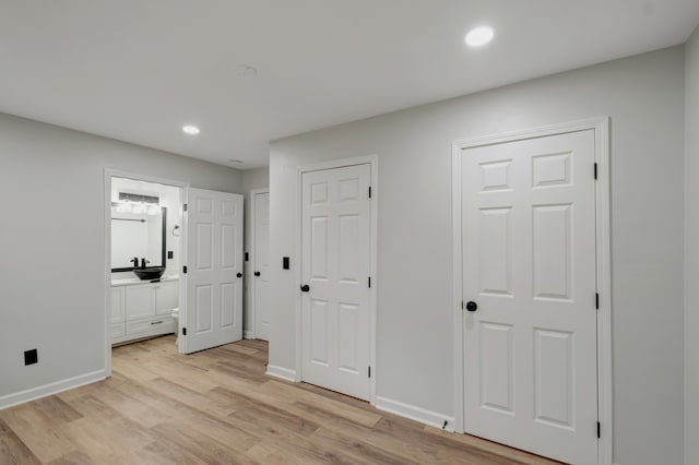 interior space with light hardwood / wood-style flooring