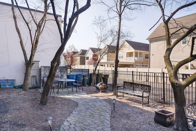 view of yard with a patio area