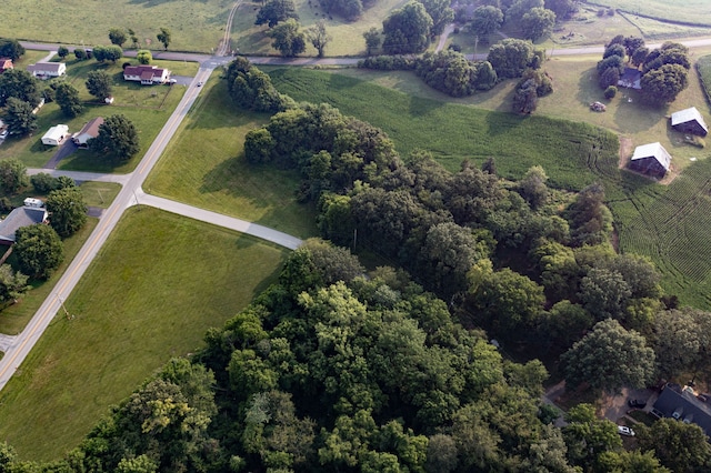 aerial view with a rural view