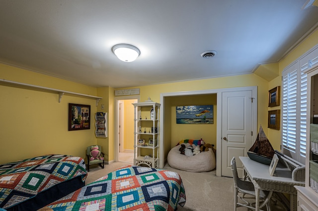 view of carpeted bedroom