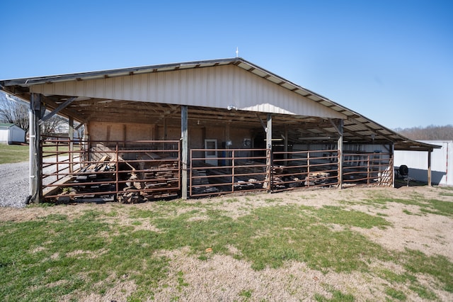 view of stable with an outdoor structure