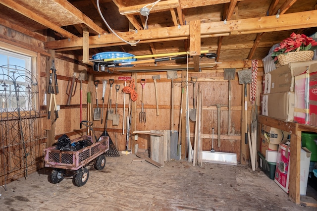 view of storage room
