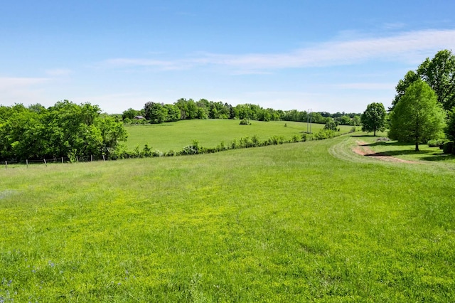 exterior space with a rural view