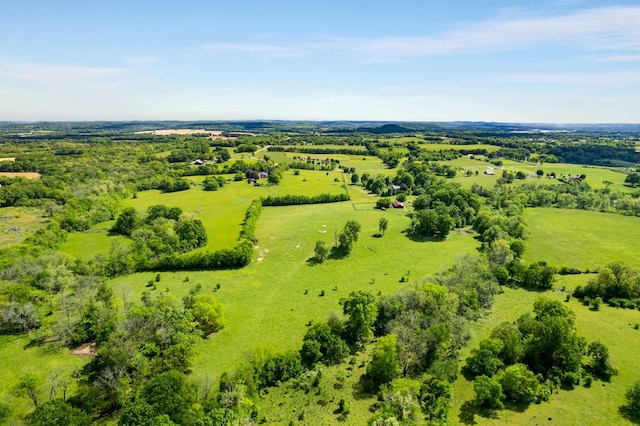 aerial view with a rural view