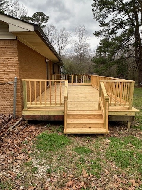 view of wooden terrace