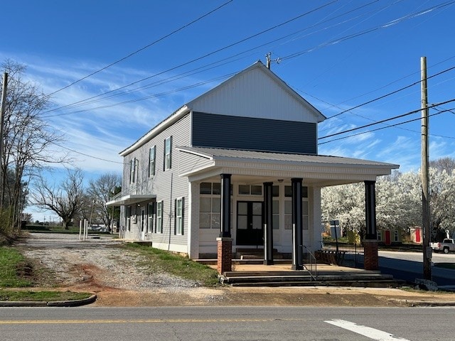 exterior space with covered porch