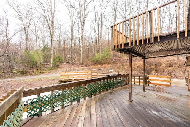 view of wooden terrace