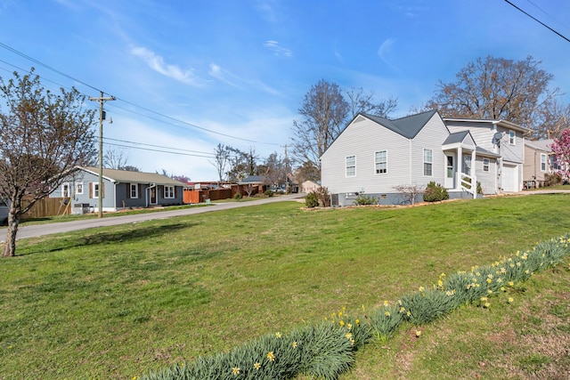 view of property exterior featuring a yard