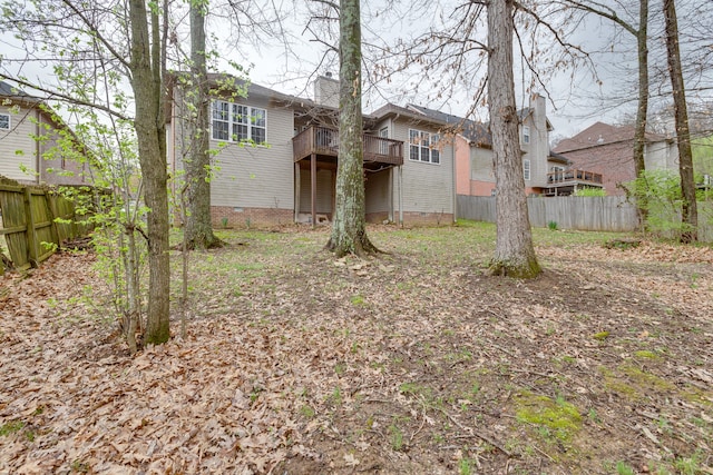 view of front facade featuring a deck