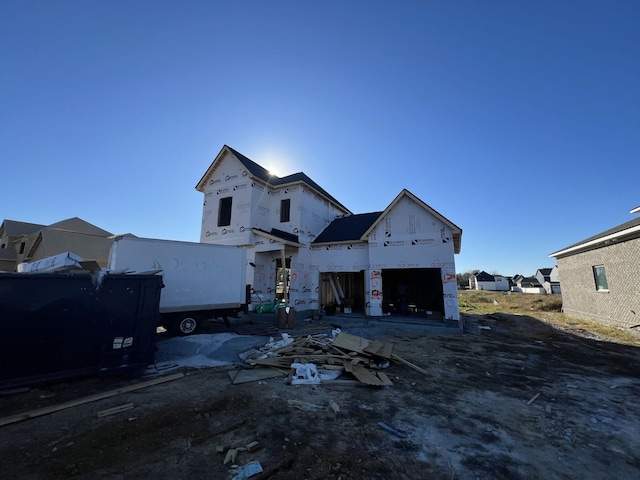 view of unfinished property