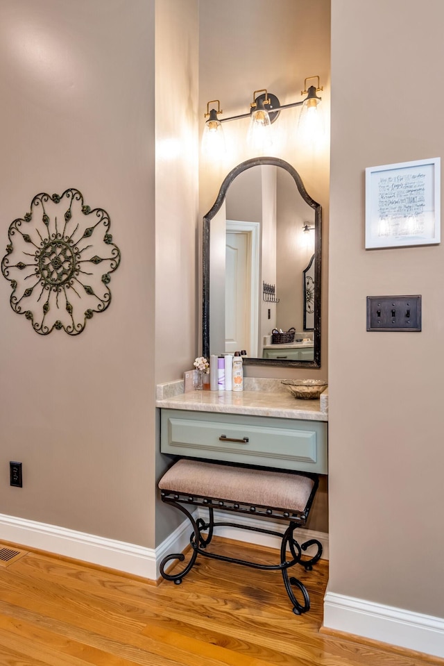 bathroom featuring hardwood / wood-style floors