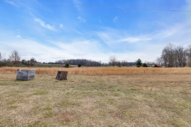 view of yard featuring a rural view