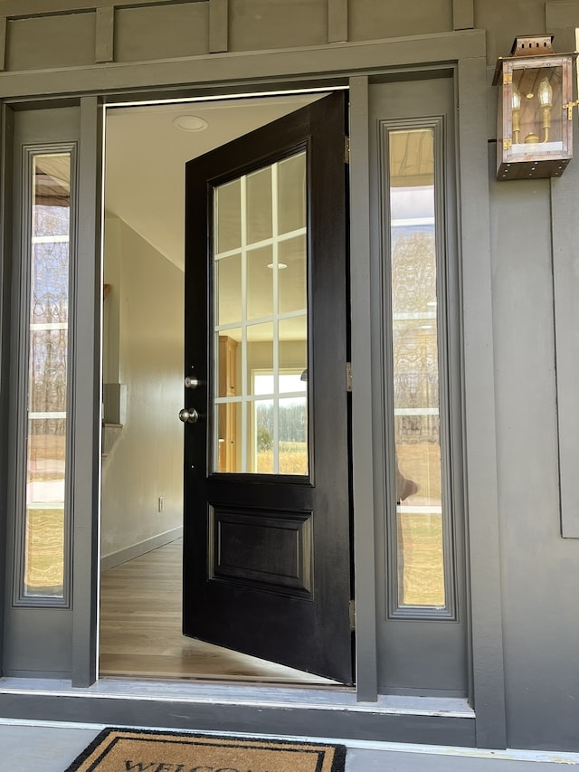 view of doorway to property